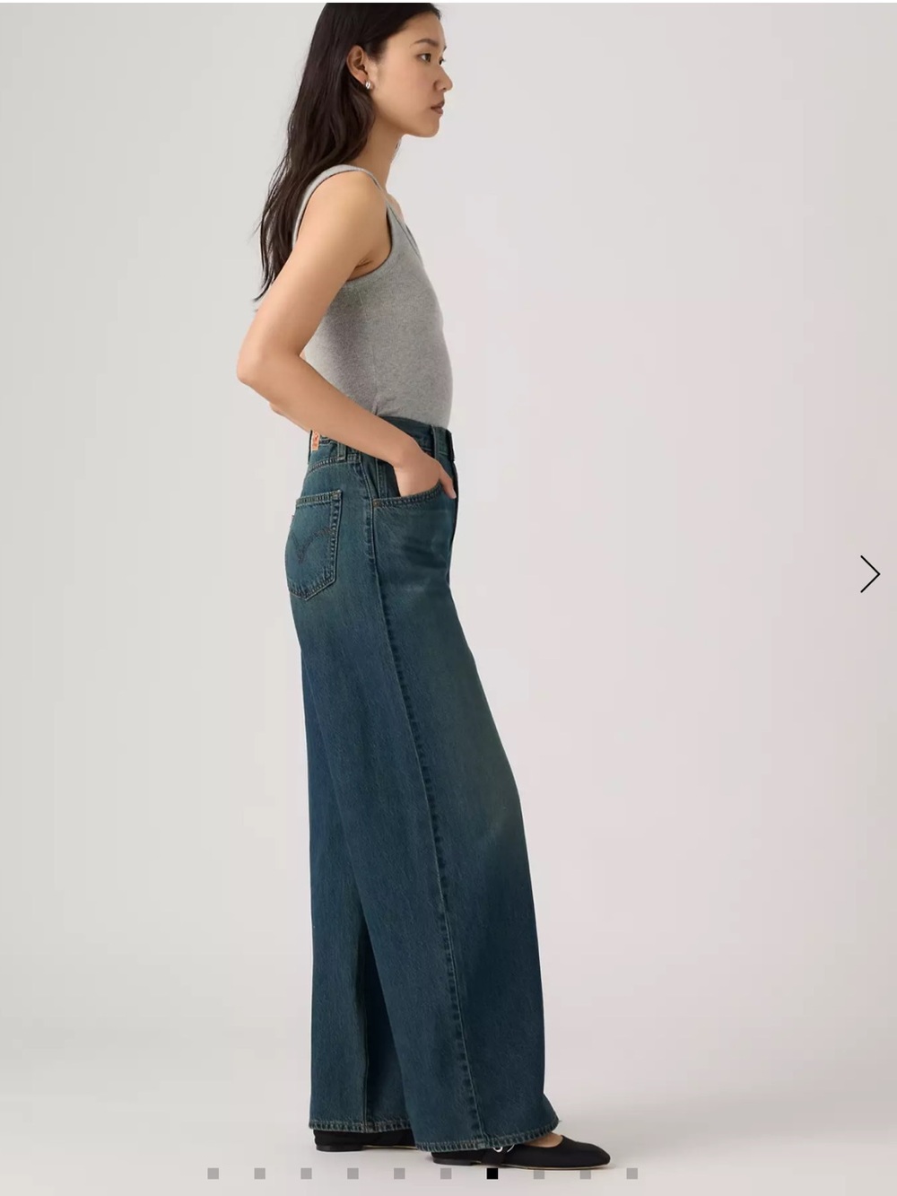 Levi's Women's Wide-Leg Boyfriend Jeans - Deep Teal Denim
